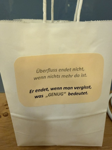 "Überfluss endet nicht, wenn nichts mehr da ist..." - Freundeskreis diskutiert zu aktuellem Thema